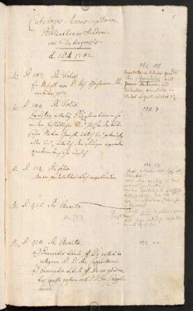 Nr. 1-66 (alte Signatur J. 187. - Y. 204.)