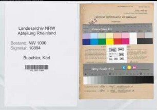 Entnazifizierung Karl Buechler, geb. 05.01.1906 (Baubeamter)