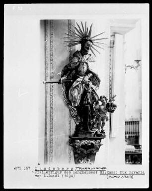 Pfeilerfigur des heiligen Rasso Dux Bavaria
