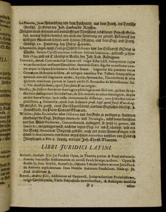 Libri Juridici Latini.