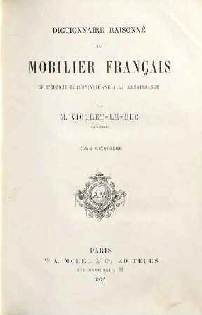 Dictionnaire raisonné du mobilier français de l'époque Carlovingienne à la Renaissance, 5. Armes de guerre offensives et défensives