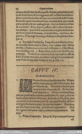 Caput IV. De Bonitate Dei