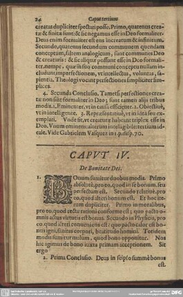 Caput IV. De Bonitate Dei