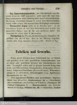 Fabriken und Gewerbe