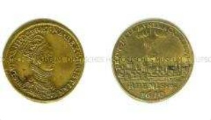 Deutschland, Nürnberger Rechenpfennig von Hans Krauwinckel (lateinisch)