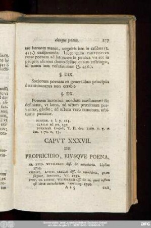Caput XXXVII. De Propricidio, Eiusque Poena.