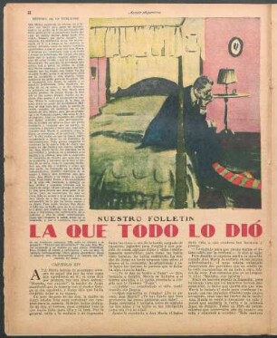 La que todo lo dió : Nuestro folletín