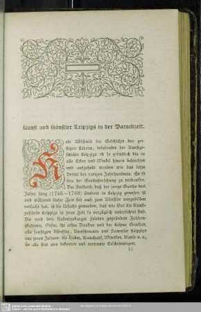 Kunst und Künstler Leipzigs in der Barockzeit