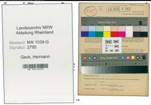 Entnazifizierung Hermann Geck , geb. 20.04.1906 (Polizist)