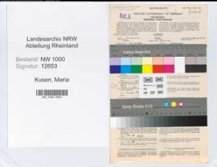 Entnazifizierung Maria Kusen, geb. 25.12.1891 (Telefonistin)