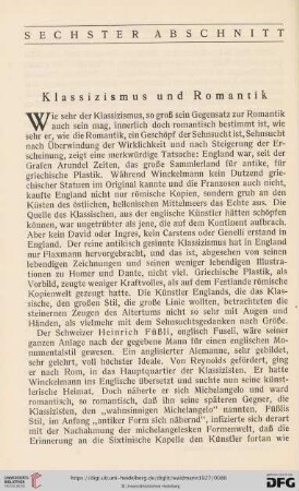 VI. Klassizismus und Romantik