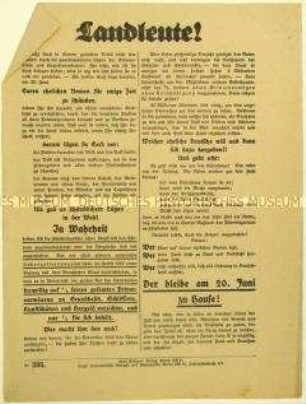 Aufruf zum Boykott des Volksentscheids zur Fürstenenteignung 1926