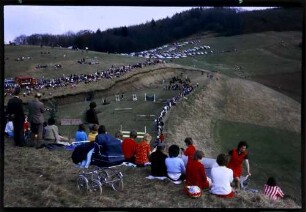 Vogtsburg: Reittunier, Pärchen am Hang und Autos