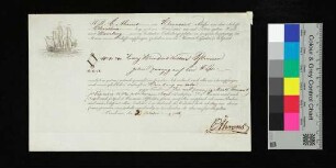 Frachtbrief, 2. October 1818, Schiffer Ahrens