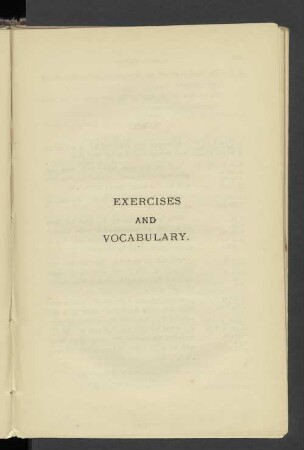 Exercises and vocabulary