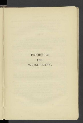 Exercises and vocabulary