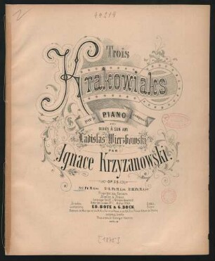 No. 1: Trois krakowiaks pour le piano