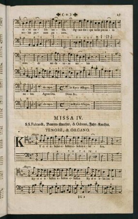 27-37, Missa IV. Tenore, & Organo