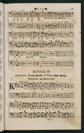 27-37, Missa IV. Tenore, & Organo