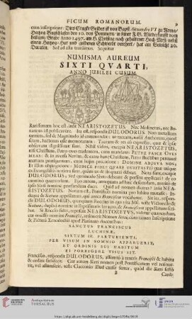 Numisma Aureum Sixti Quarti [...]