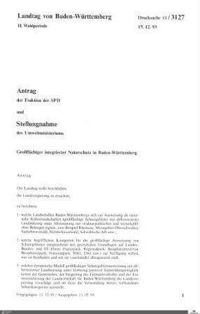 Antrag der SPD: Naturschutz