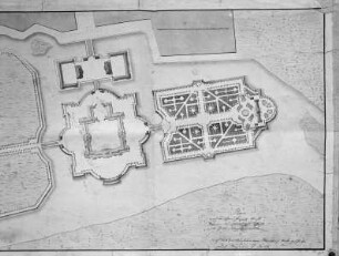 Plan des Schlosses zu Mitau zum Umbau der Gartenanlage