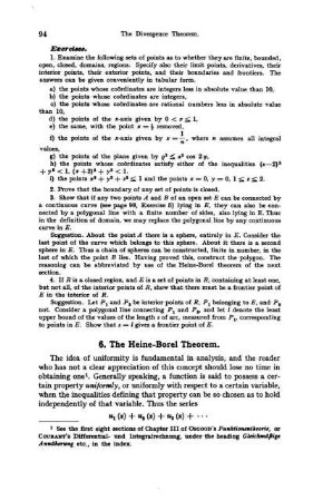 6. The Heine-Borel Theorem.
