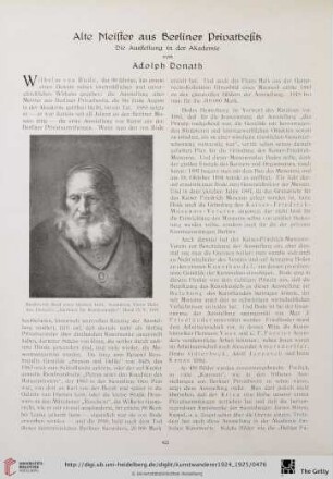 6/7: Alte Meister aus Beliner Privatbesitz : die Ausstellung in der Akademie