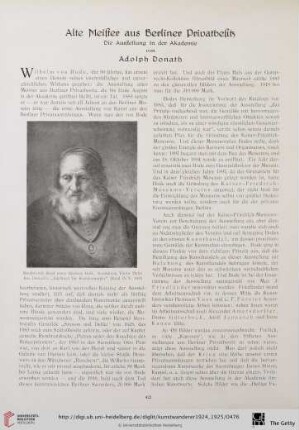 6/7: Alte Meister aus Beliner Privatbesitz : die Ausstellung in der Akademie