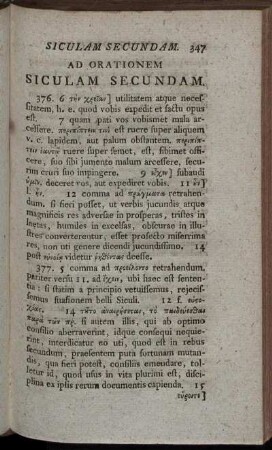 Ad Orationem Siculam Secundam.