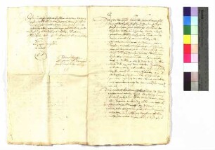 Donation des Klosters Schöntal durch Gustav Adolf von Schweden.