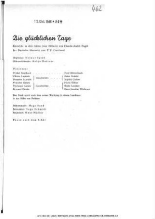 Die glücklichen Tage