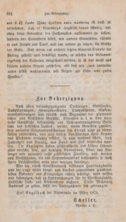384 Zur Beherzigung