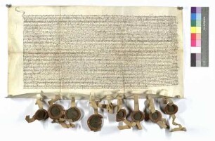 Wilhelm von Rechberg bestätigt, daß Kraft von Hohenlohe Weikersheim um 24.000 fl wieder einlösen möge; Siegel: Wilhelm von Rechberg, Ulrich von Rechberg und Ulrich von Schechingen.