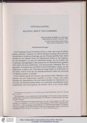 V. Bildung, Beruf und Karriere