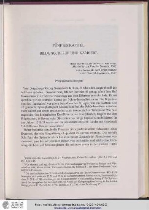 V. Bildung, Beruf und Karriere