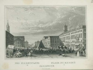 Der Marktplatz in Carlsruhe - Place du Marché à Carlsruhe