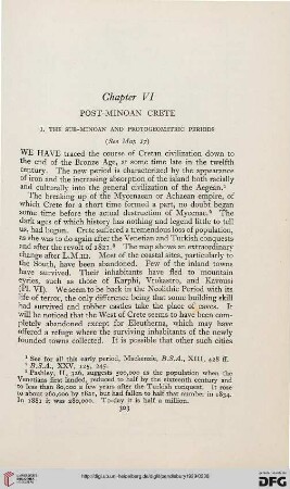 Chapter VI: Post-Minoan Crete