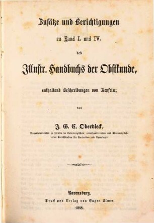 Illustrirtes Handbuch der Obstkunde, 4a