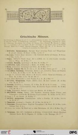 Griechische Münzen (Nr. 1-169)