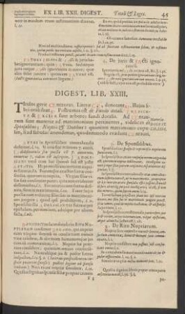Digest. Lib. XXIII.