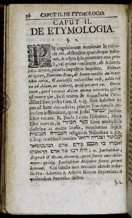 Caput II. De Etymologia.