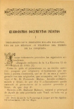 Curiosísimos documentos inéditos
