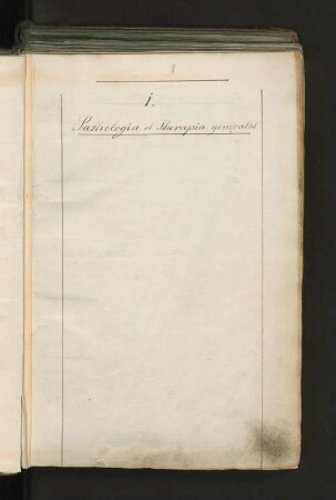 GI, Medicin, I. Allgemeine Pathologie: Realkatalog der Stadtbibliothek zu Hamburg