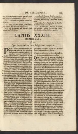 Capitis XXXIII. Membrum I.