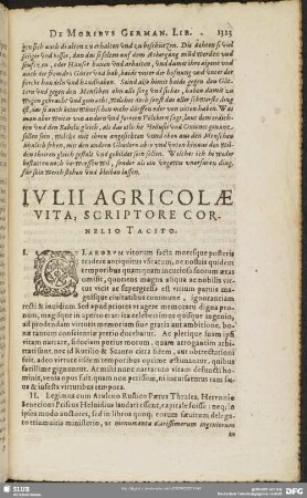 Julii Agricolae Vita, Scriptore Cornelio Tacito