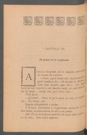 Capítulo VII - El puñal de la vergüenza.