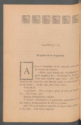 Capítulo VII - El puñal de la vergüenza.