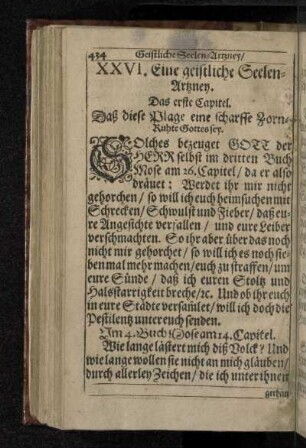 XXVI. Eine geistliche Seelen-Artzney.