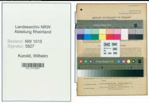 Entnazifizierung Wilhelm Kunold , geb. 01.04.1908 (Fahrer)
